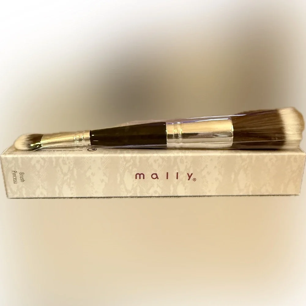 🩶MALLY🩶Double-Ended Face & Eye Brush/NIB